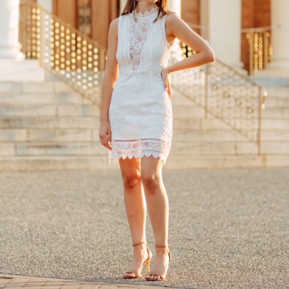 Lulus White Lace Dress